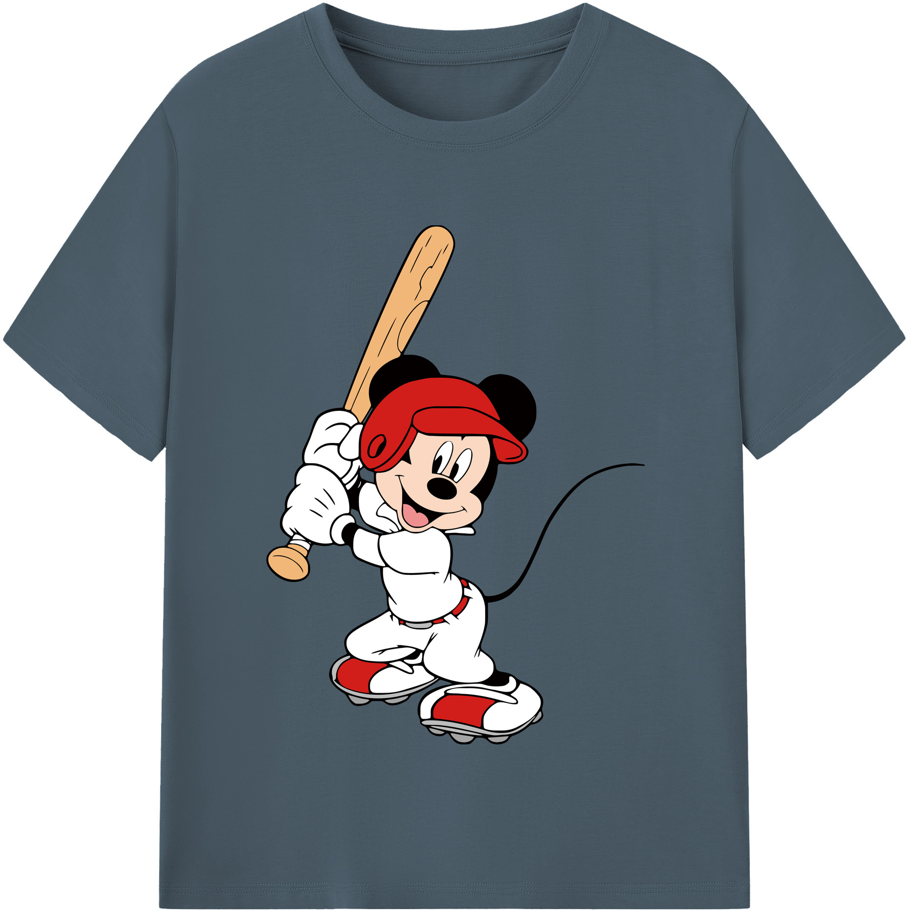 （画像用） ミッキーマウス Mickey Mouse 綿100％半袖Tシャツ（フロントプリント）